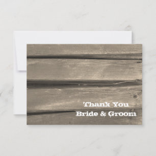 Carte De Correspondance Country Barn Wood Mariage Merci Note
