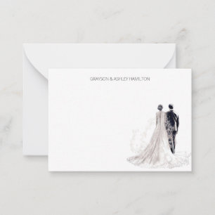Carte De Correspondance Couple de mariage personnalisé