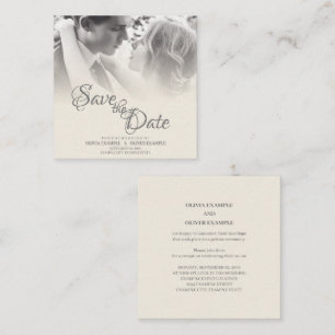 Carte De Correspondance Couple de mariés s'embrassant en monochrome