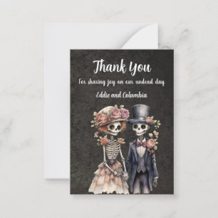 Carte De Correspondance Couple Merci Skeletal
