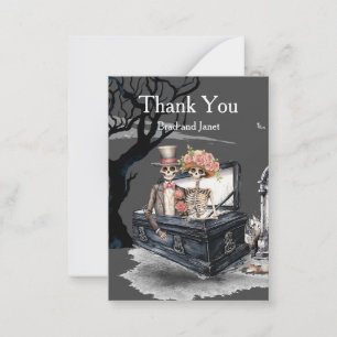 Carte De Correspondance Couple Merci Skeletal