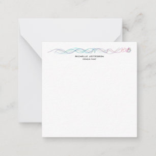 Carte De Correspondance Courbes Abstraites modernes Style moderne tendance