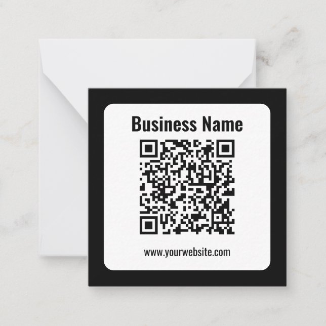Carte De Correspondance Create Your Own QR Code | Transperant (Devant)