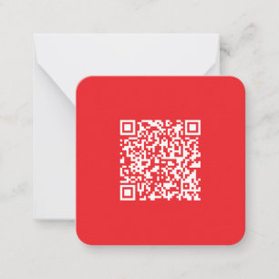 Carte De Correspondance Créer un code QR rouge numérisable (modifiable)