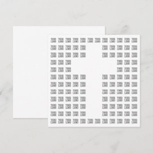 Carte De Correspondance Créer un Motif croisé avec n'importe quel logo ou 