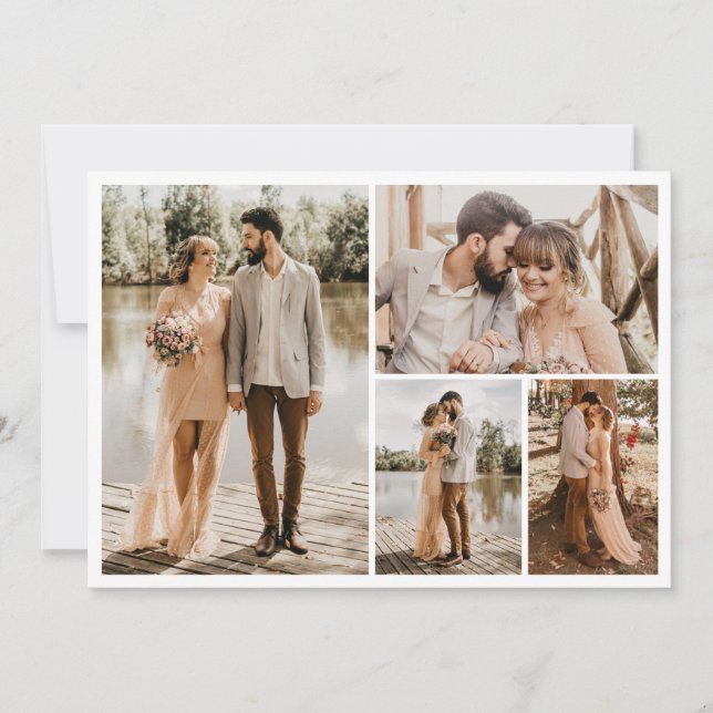 Carte De Correspondance Créez votre propre collage de 4 photos (Devant)
