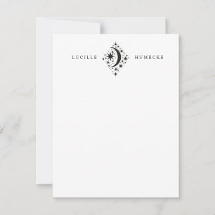 Carte De Correspondance Crescent Moon et étoiles