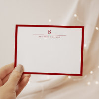 Crimson Red Moderne papeterie classique
