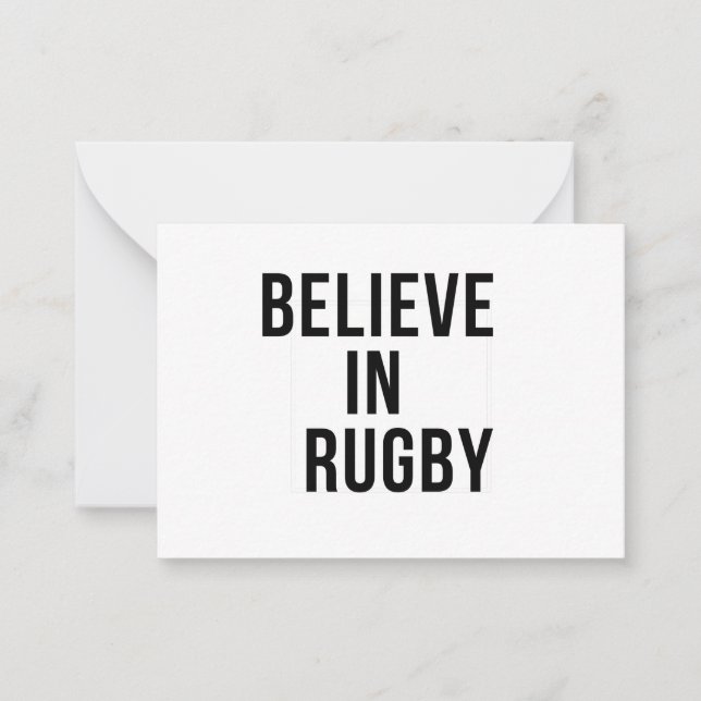 CARTE DE CORRESPONDANCE CROIRE EN RUGBY (Devant)