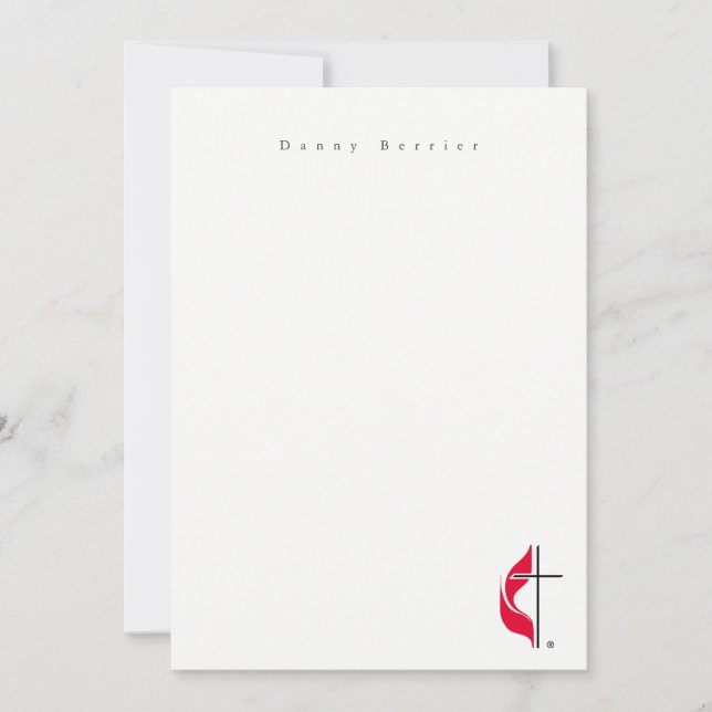 Carte De Correspondance Croix minimaliste du logo blanc (Devant)