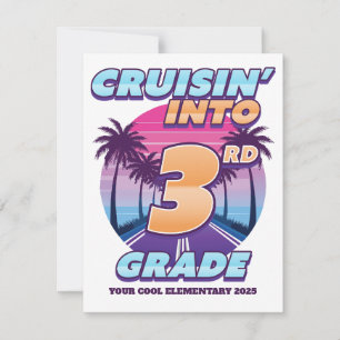 Carte De Correspondance Cruisin’ Retour à l’école 3e année