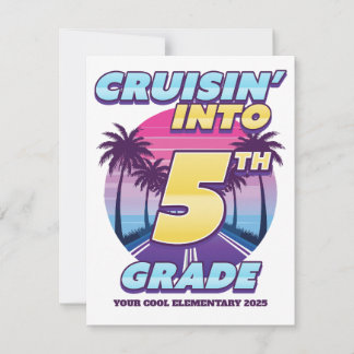Carte De Correspondance Cruisin’ Retour à l’école 5e année