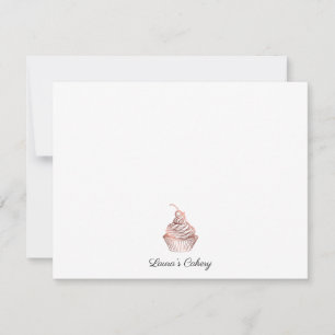 Carte De Correspondance Cupcake Home Bakery Rustic Vintage