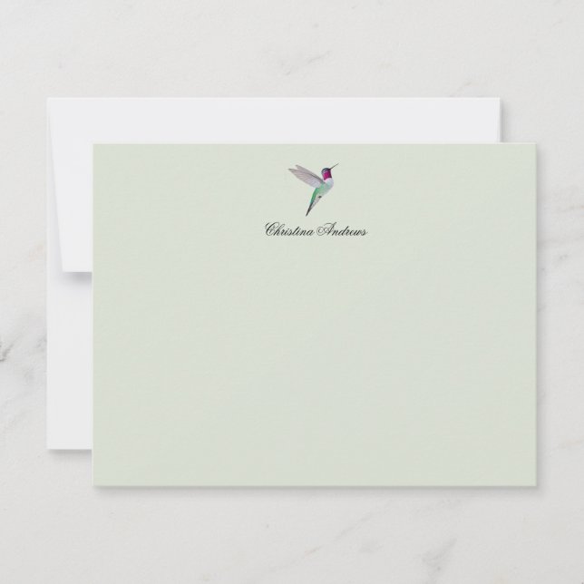 Carte De Correspondance Custom Anna's Hummingbird  (Devant)