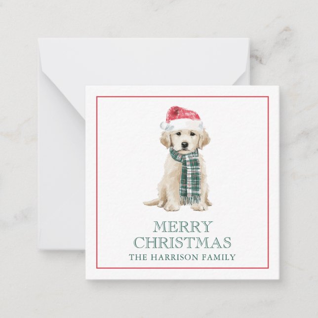 Carte De Correspondance Cute Christmas Dogs Gift Enclosure (Devant)