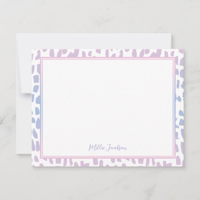 Carte De Correspondance Cute Gradient Animal Print Pattern (Devant)