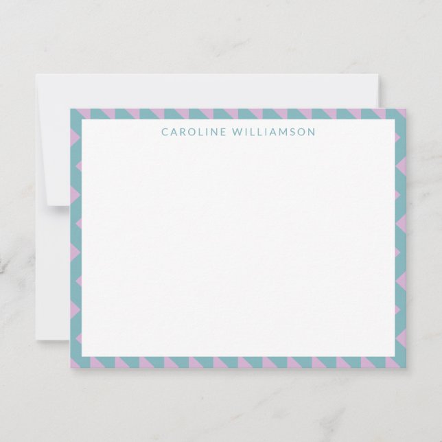 Carte De Correspondance Cute moderne géométrique Pastel bleu Personnalisé (Devant)