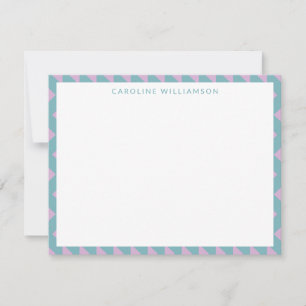 Carte De Correspondance Cute Moderne Géométrique Pastel Bleu Personnalisé