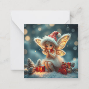 Carte De Correspondance Cute velouté noël Fée
