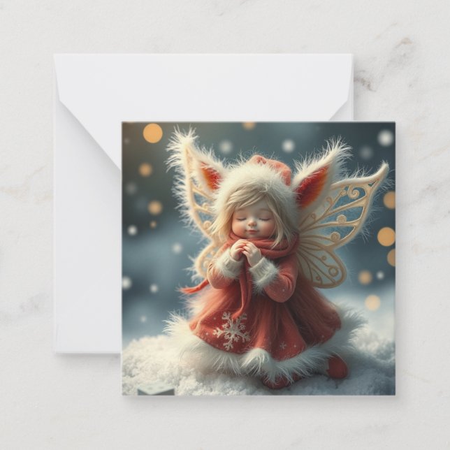 Carte De Correspondance Cute velouté noël Fée (Devant)