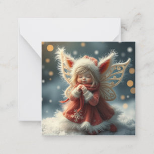 Carte De Correspondance Cute velouté noël Fée