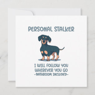 Carte De Correspondance Dachshund Personal Stalker