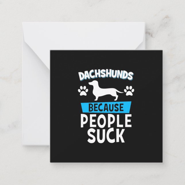 Carte De Correspondance Dachshunds Avec Mes Amis (Devant)
