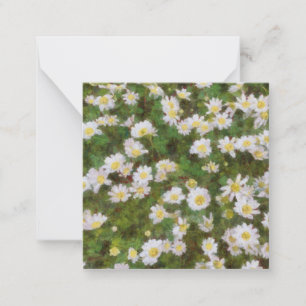 Carte De Correspondance Daisies Peintes Dans Un Style Impressionniste