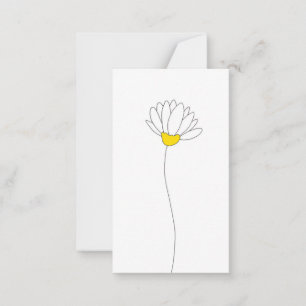 Carte De Correspondance Daisy tiré à la main