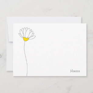 Carte De Correspondance Daisy tiré à la main