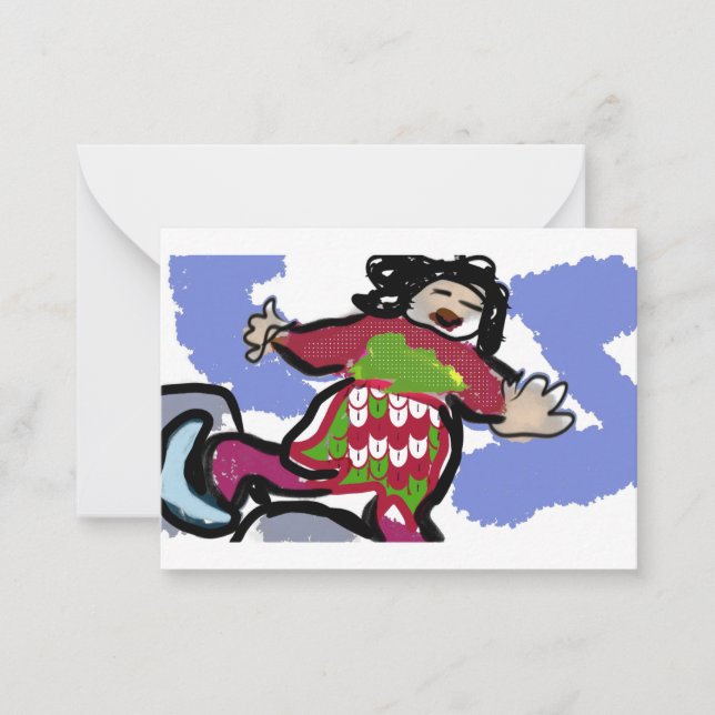 Carte De Correspondance danse du patin à glace (Devant)