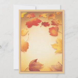 Carte De Correspondance © de feuille d'automne