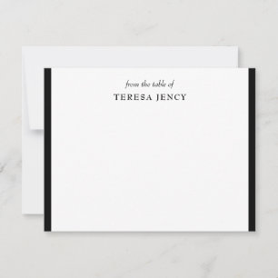 Carte De Correspondance De la part de Design Classique Noir et Blanc