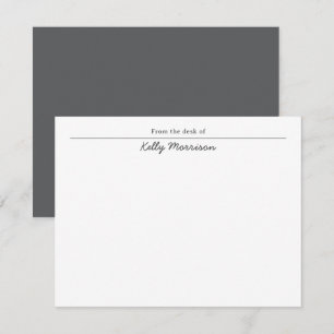 Carte De Correspondance De la part d'élégant personnalisé plat