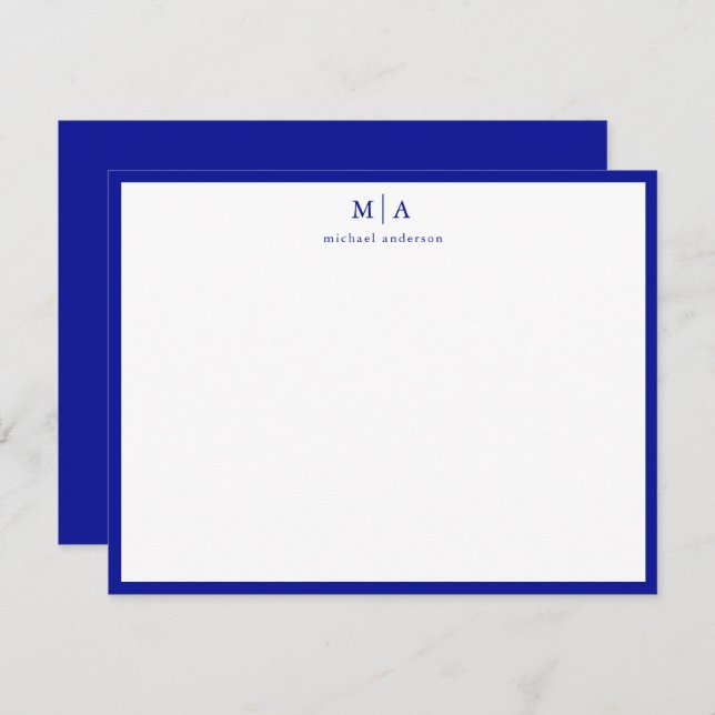 Carte de correspondance de l'amiral bleu (Devant / Derrière)