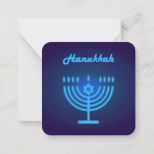 Carte De Correspondance Décoration de fête de Menorah de Hanukkah