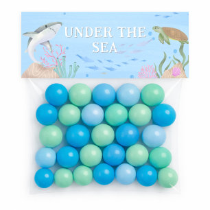 Carte De Correspondance Décoration de sac de friandises Under The Sea Dess