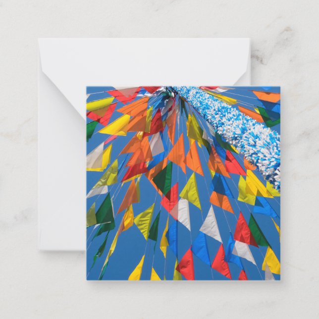 Carte De Correspondance Décoration du drapeau triangle (Devant)