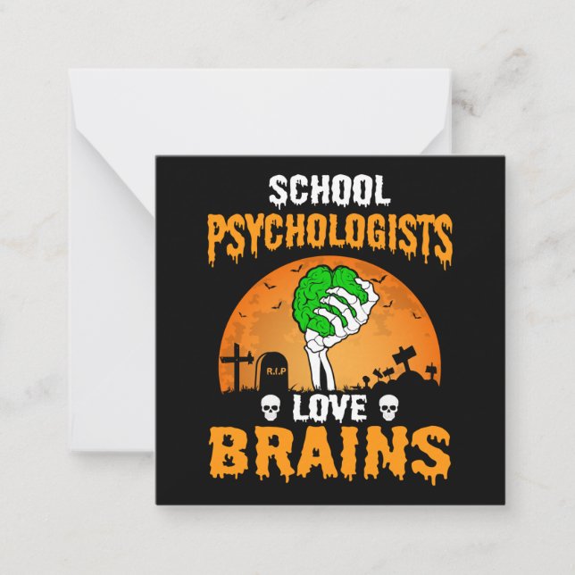 Carte De Correspondance Déguisement Halloween Les psychologues scolaires a (Devant)