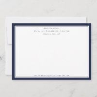 Denim Blue Business Monogramme Du Bureau de