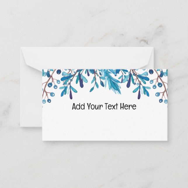 Carte De Correspondance design bleu (Devant)