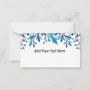 Carte De Correspondance design bleu