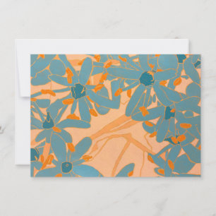 Carte De Correspondance Design de feuille contemporain pêche