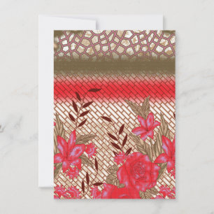 Carte De Correspondance Design de tissu complexe avec motifs floraux