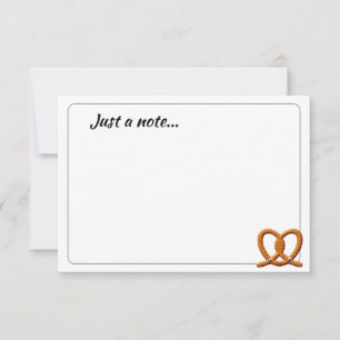 Carte De Correspondance Dessin de bretzel mignon personnalisé juste une no