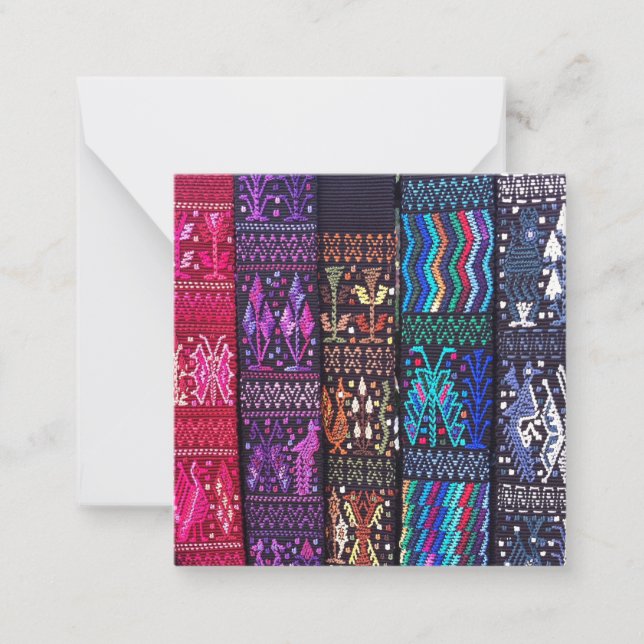 Carte De Correspondance Dessins textiles guatémaltèques (Devant)