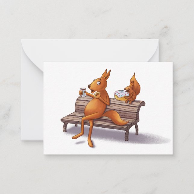 Carte De Correspondance Deux écureuils (Devant)