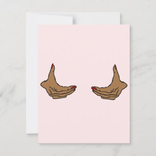 Carte De Correspondance Deux mains de femme noire de dessin animé tenant l