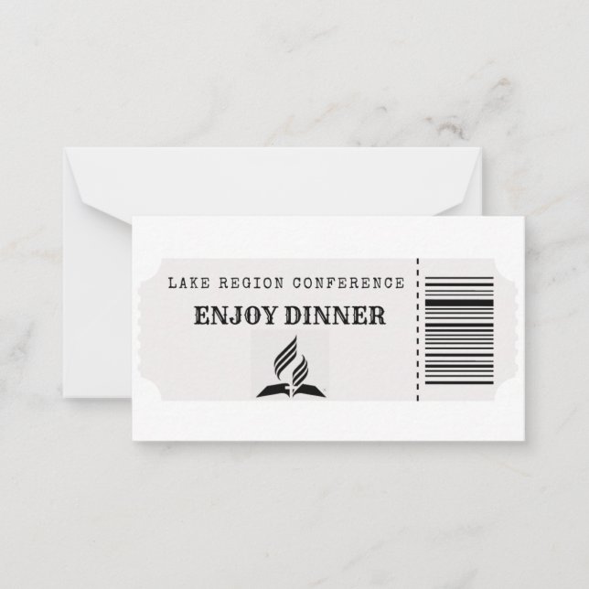 Carte De Correspondance Diner billets repas (Devant)