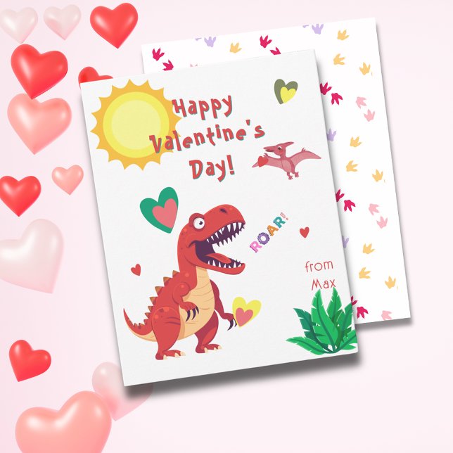 Carte De Correspondance Dinosaur Classroom Valentine's Day Cards (Dinosaur Classroom Valentine's Day Cards
)